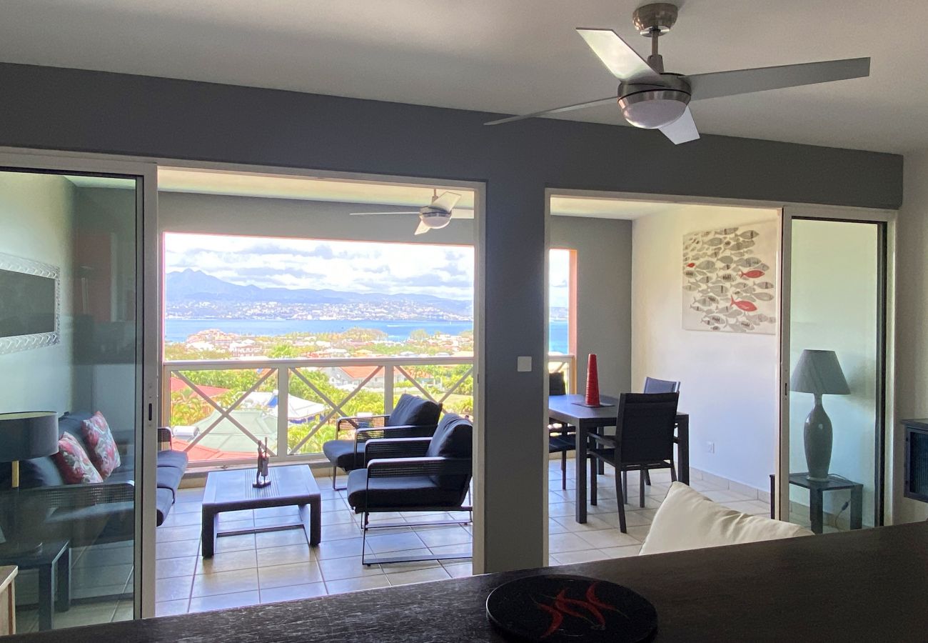 Apartment in Les Trois-Ilets - Kalypsa, 4 pers, standing, vue mer, plage