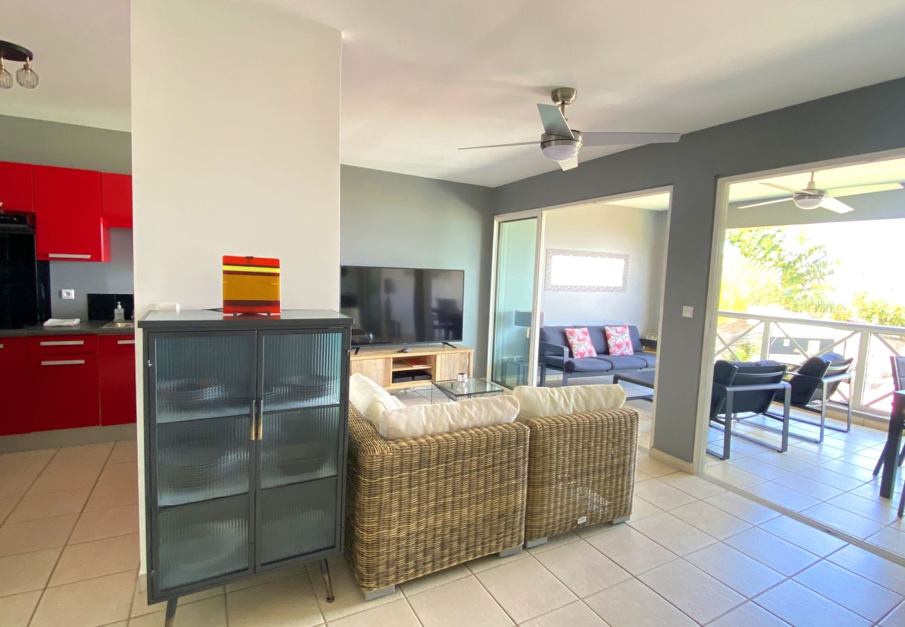 Apartment in Les Trois-Ilets - Kalypsa, 4 pers, standing, vue mer, plage