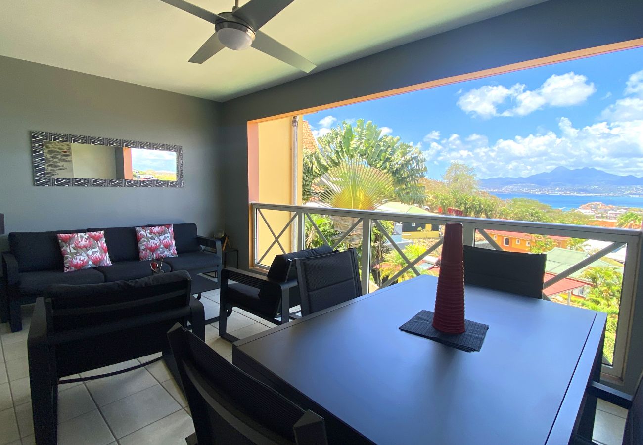 Apartment in Les Trois-Ilets - Kalypsa, 4 pers, standing, vue mer, plage