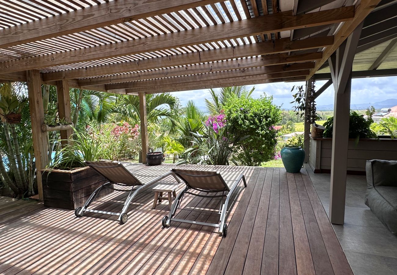 Villa in Les Trois-Ilets - Ty Natur, villa 8 pers, piscine, calme, vue me