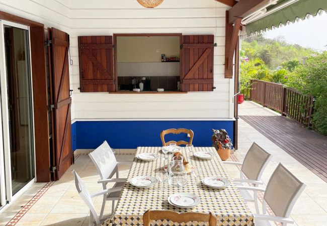 Villa in Les Anses-d´Arlet - Monplaisir, villa 6 pers, piscine, vue mer