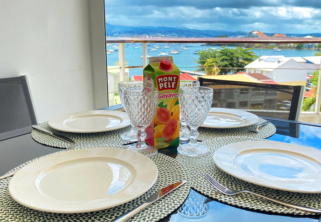 Appartement à Les Trois-Ilets - Atlantis, 4 pers, superbe vue mer, plage