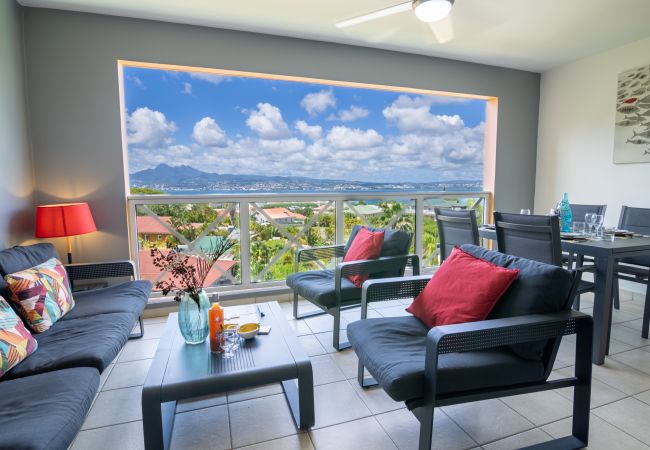 Appartement à Les Trois-Ilets - Kalypsa, 4 pers, standing, vue mer, plage
