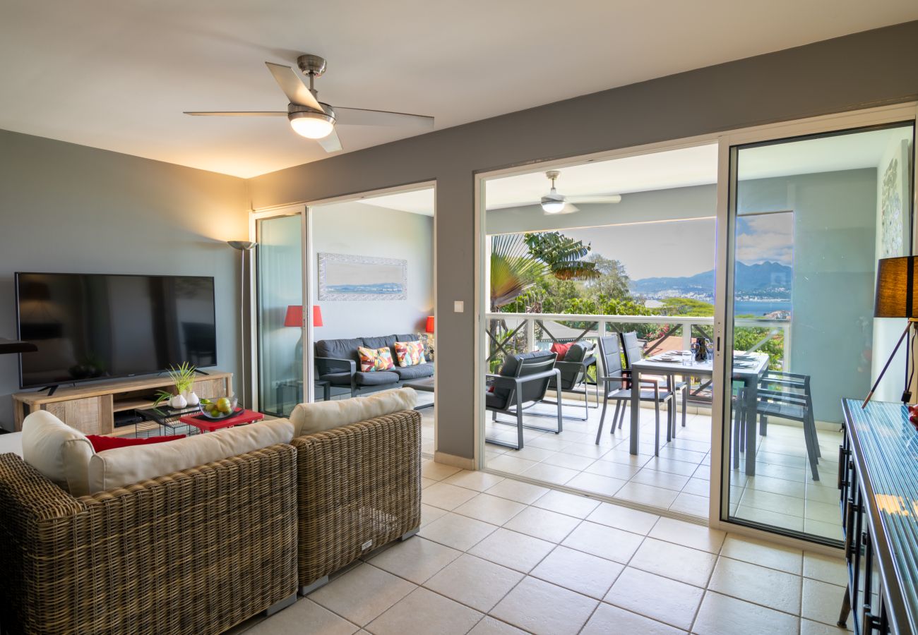 Appartement à Les Trois-Ilets - Kalypsa, 4 pers, standing, vue mer, plage