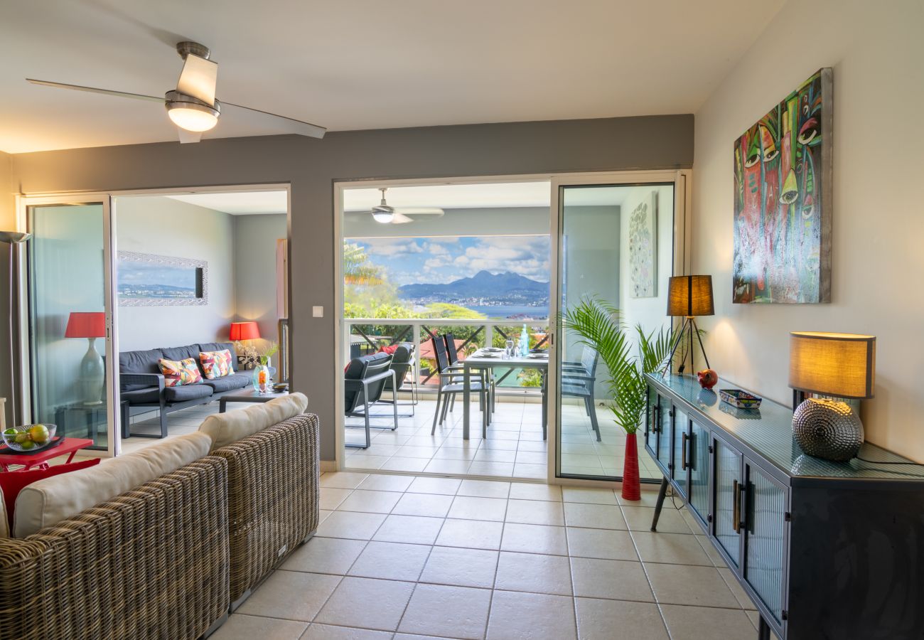 Appartement à Les Trois-Ilets - Kalypsa, 4 pers, standing, vue mer, plage