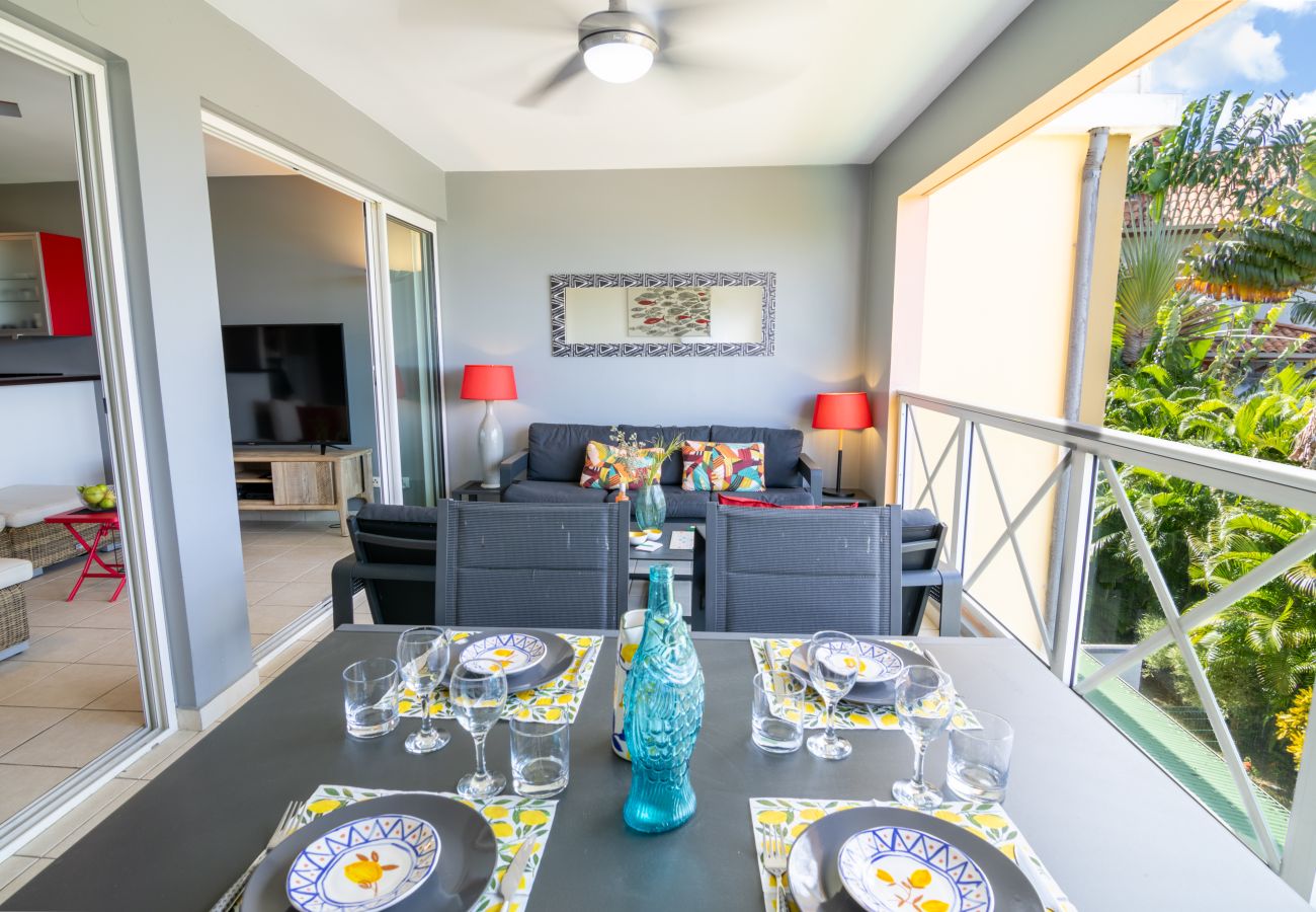Appartement à Les Trois-Ilets - Kalypsa, 4 pers, standing, vue mer, plage