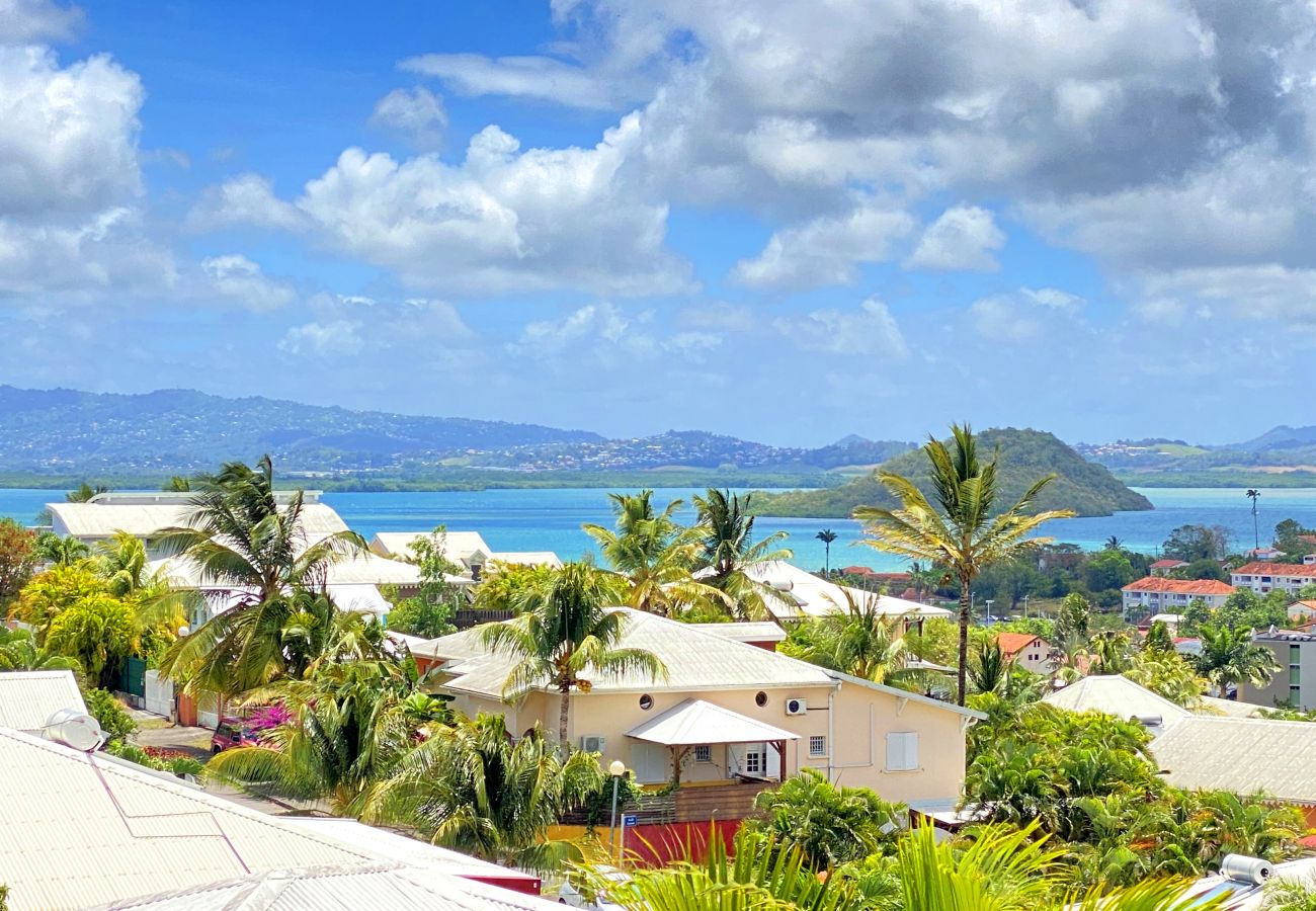 Appartement à Les Trois-Ilets - Ti Bonheur, 4 pers, vue mer, spacieux
