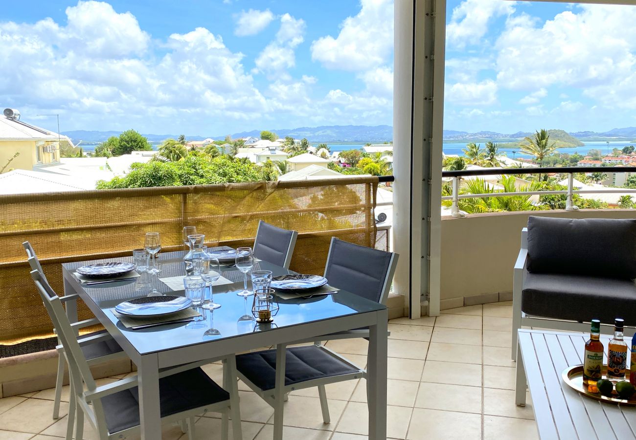 Appartement à Les Trois-Ilets - Ti Bonheur, 4 pers, vue mer, spacieux