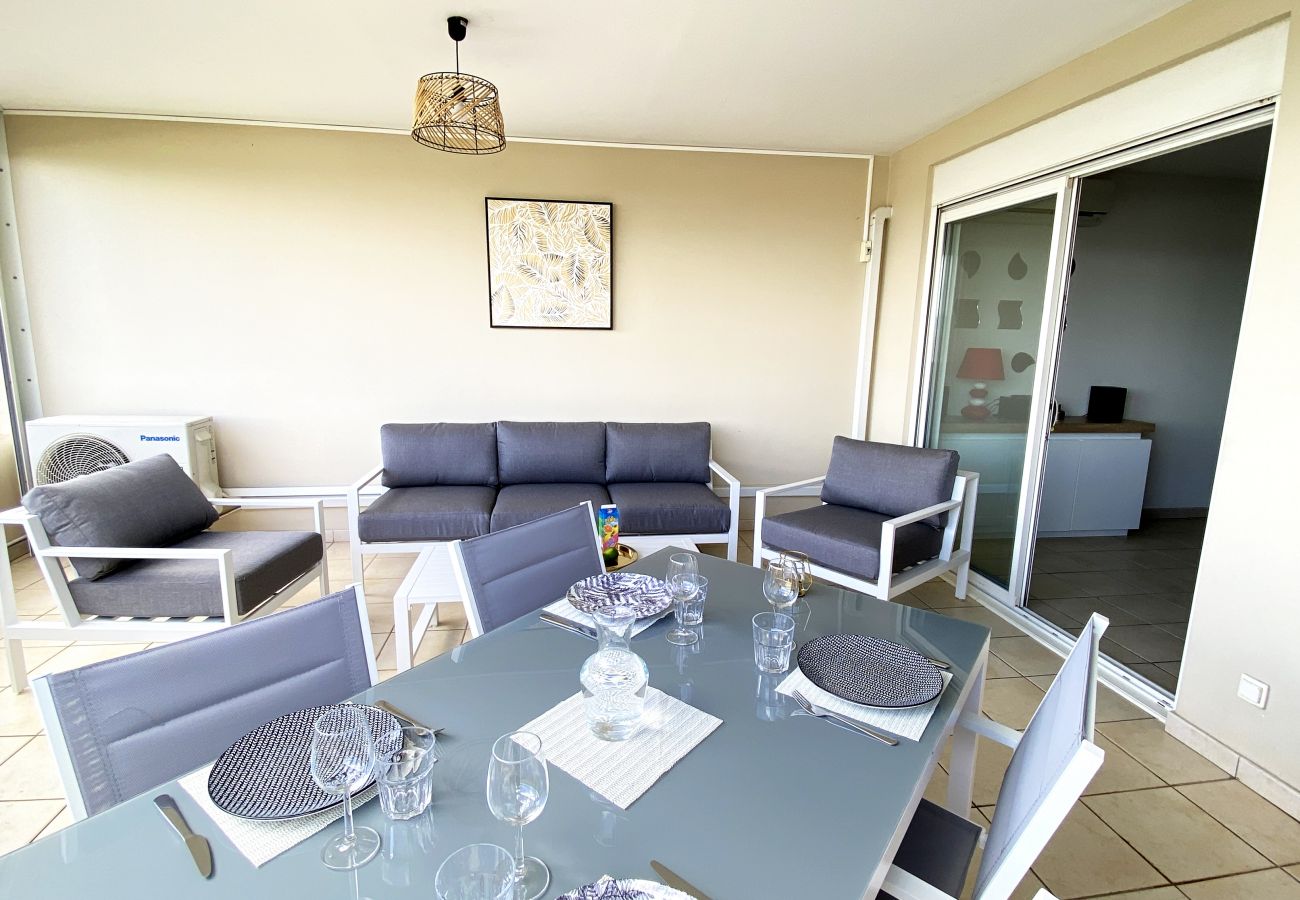 Appartement à Les Trois-Ilets - Ti Bonheur, 4 pers, vue mer, spacieux