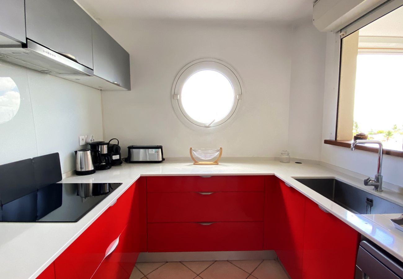 Appartement à Les Trois-Ilets - Ti Bonheur, 4 pers, vue mer, spacieux