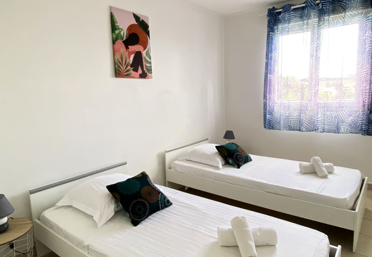 Appartement à Les Trois-Ilets - Ti Bonheur, 4 pers, vue mer, spacieux
