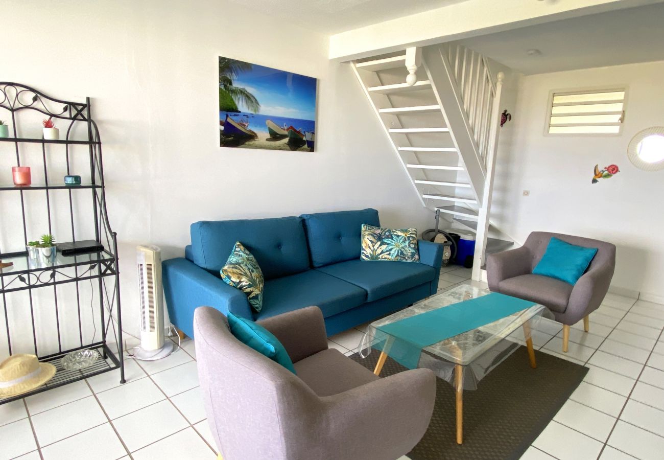Appartement à Les Trois-Ilets - Altéra, 5 pers, duplex, vue mer, plage