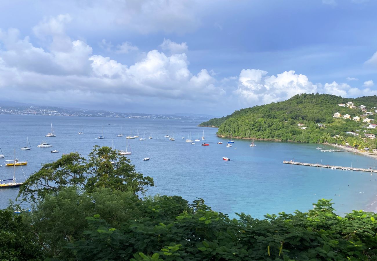 Maison mitoyenne à Les Trois-Ilets - Ti Plage, 6 pers, spacieux, vue mer, plage