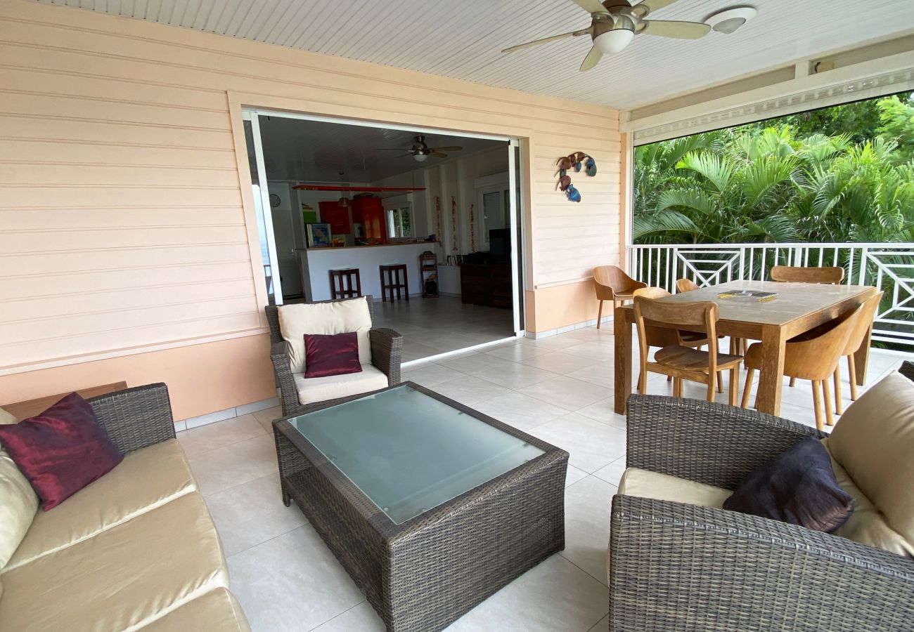 Maison mitoyenne à Les Trois-Ilets - Ti Plage, 6 pers, spacieux, vue mer, plage