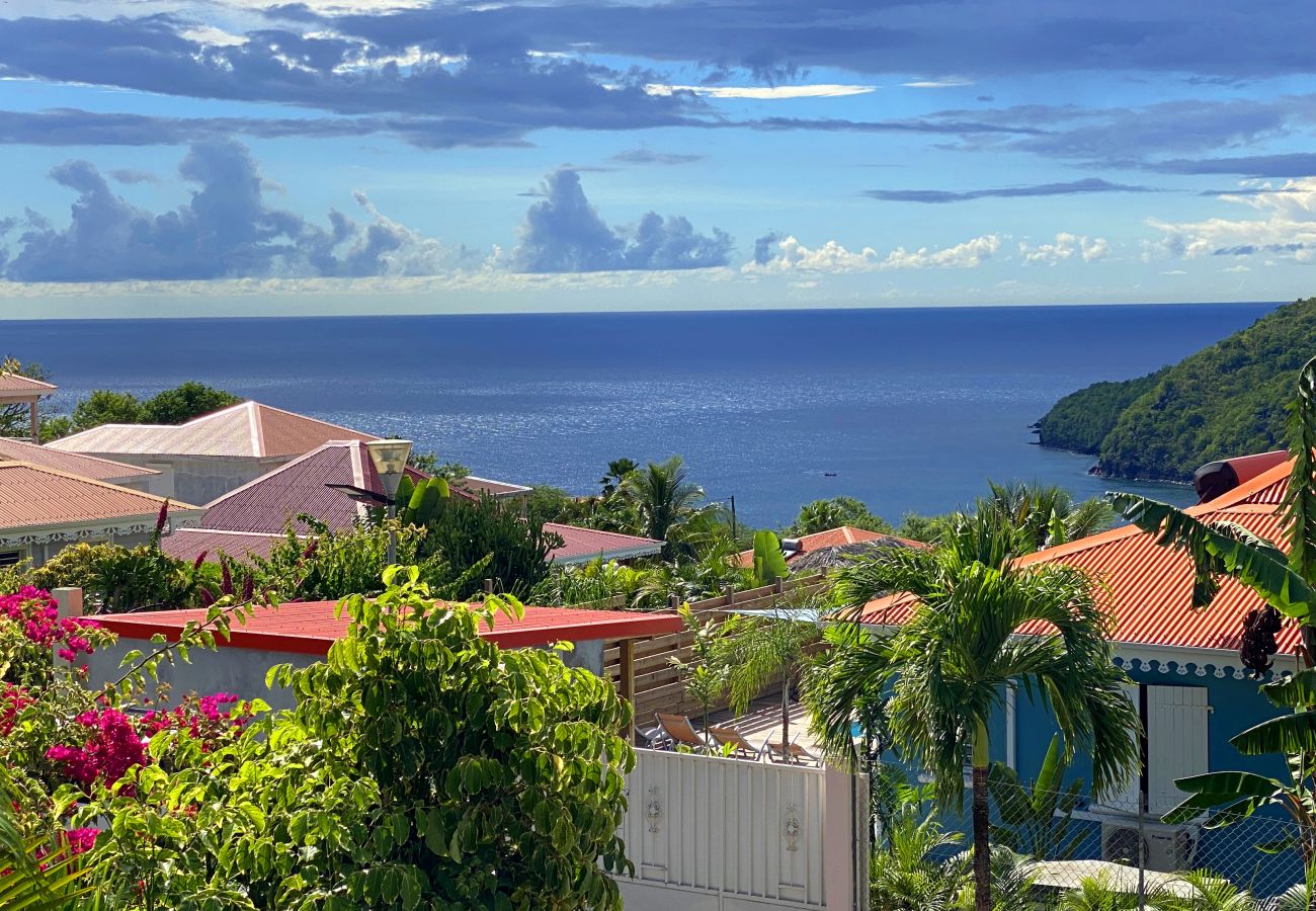 Villa à Les Anses-d´Arlet - Monplaisir, villa 6 pers, piscine, vue mer