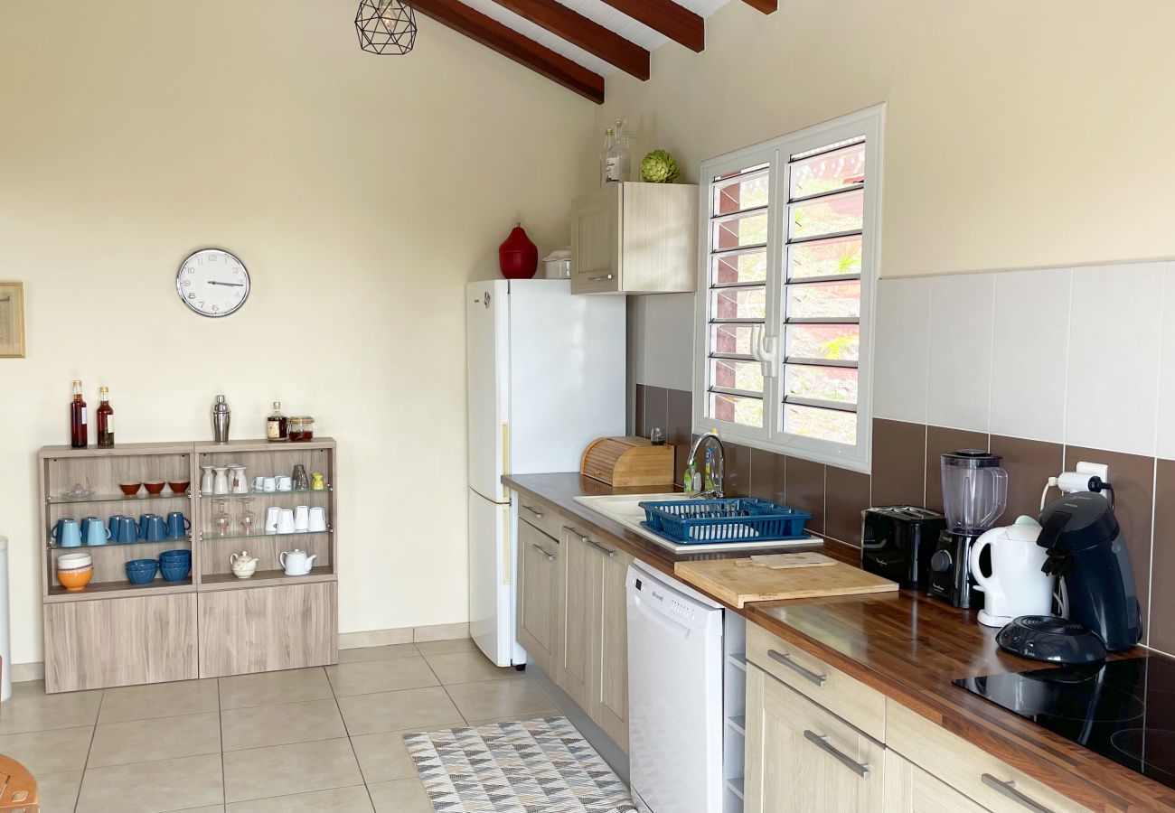 Villa à Les Anses-d´Arlet - Monplaisir, villa 6 pers, piscine, vue mer