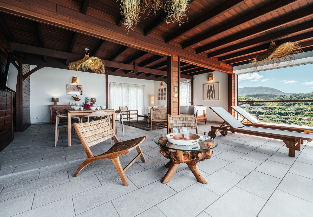 Appartement à Les Trois-Ilets - Les Bougainvilliers Duplex 8 pers, piscine, vue