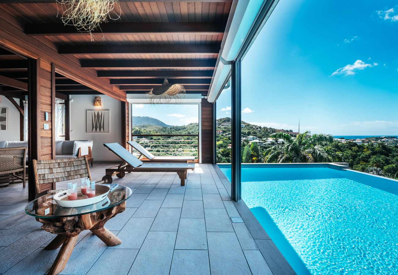 Appartement à Les Trois-Ilets - Les Bougainvilliers Duplex 8 pers, piscine, vue