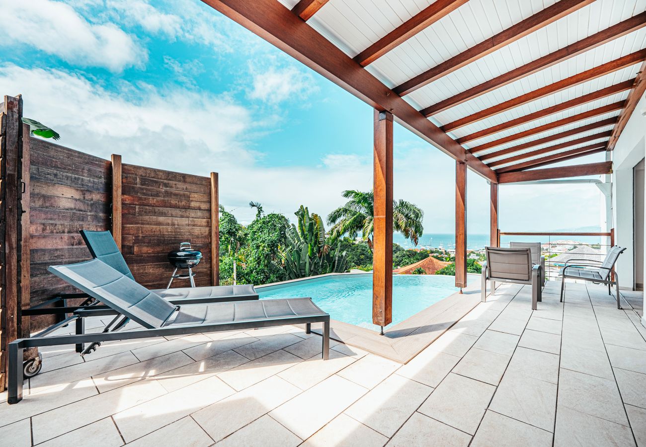Appartement à Les Trois-Ilets - Les Bougainvilliers, 6 pers, piscine, vue mer