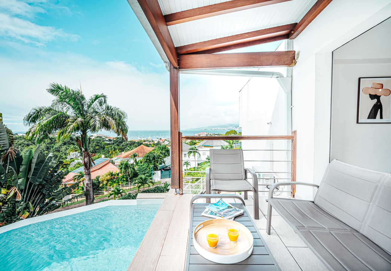 Appartement à Les Trois-Ilets - Les Bougainvilliers, 6 pers, piscine, vue mer