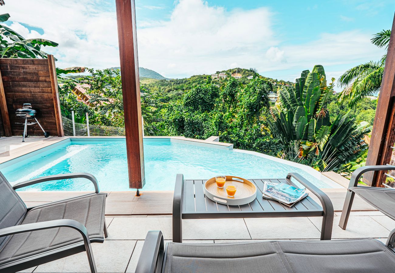 Appartement à Les Trois-Ilets - Les Bougainvilliers, 6 pers, piscine, vue mer