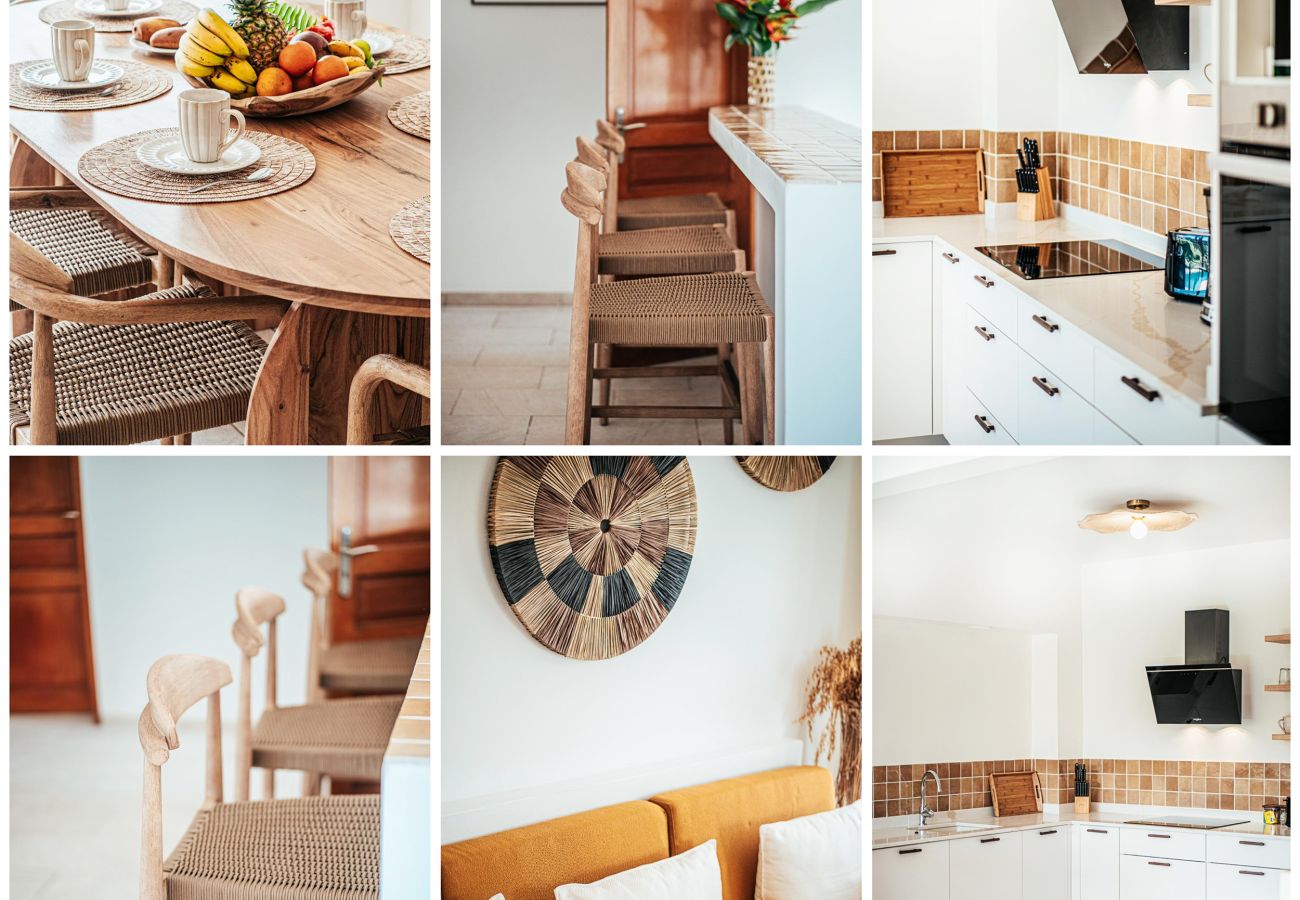 Appartement à Les Trois-Ilets - Les Bougainvilliers, 6 pers, piscine, vue mer