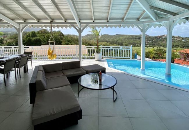 Villa à Les Trois-Ilets - Ti Paradi, villa 12 pers, 2 piscines, vue golf mer Villa à Les Trois-Ilets - Ti Paradi, villa 12 pers, 2 piscines, vue golf mer