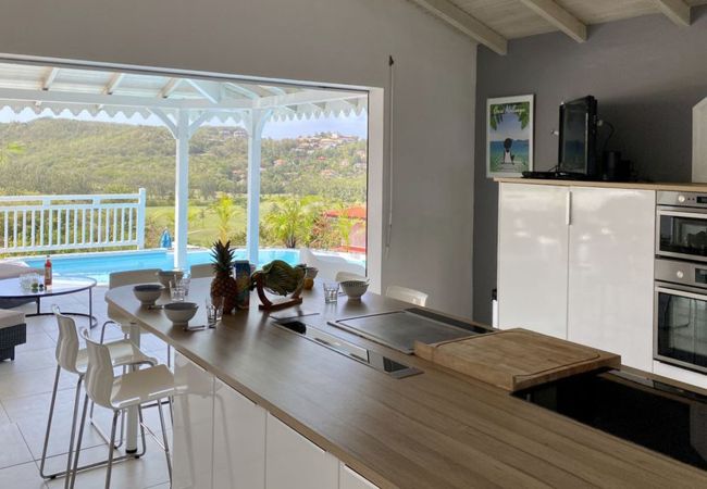 Villa à Les Trois-Ilets - Ti Paradi, villa 12 pers, 2 piscines, vue golf mer Villa à Les Trois-Ilets - Ti Paradi, villa 12 pers, 2 piscines, vue golf mer