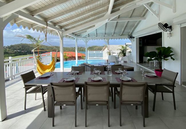 Villa à Les Trois-Ilets - Ti Paradi, villa 12 pers, 2 piscines, vue golf mer Villa à Les Trois-Ilets - Ti Paradi, villa 12 pers, 2 piscines, vue golf mer