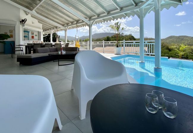 Villa à Les Trois-Ilets - Ti Paradi, villa 12 pers, 2 piscines, vue golf mer Villa à Les Trois-Ilets - Ti Paradi, villa 12 pers, 2 piscines, vue golf mer