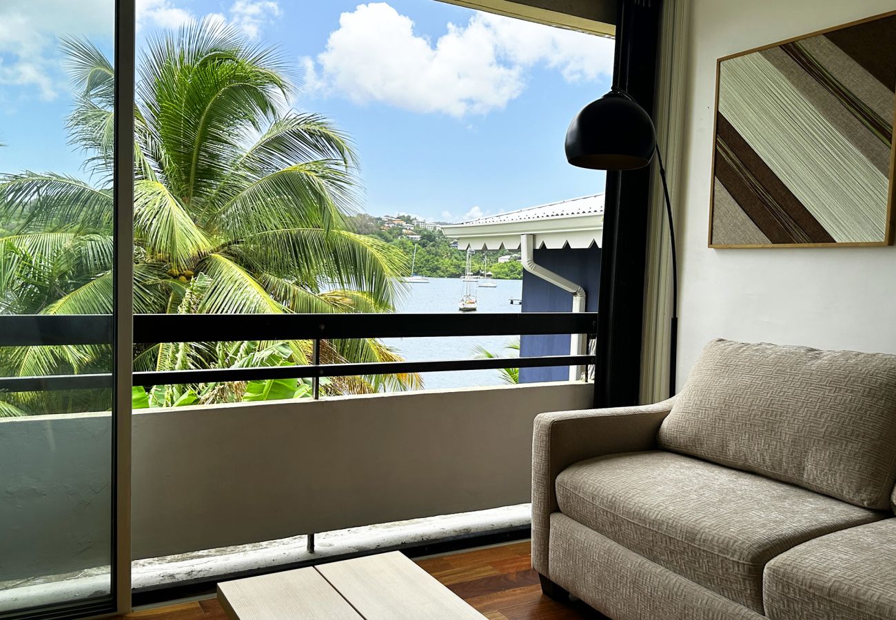 Appartement à Les Trois-Ilets - Pren Plési, 4 pers, rénové, calme, vue mer